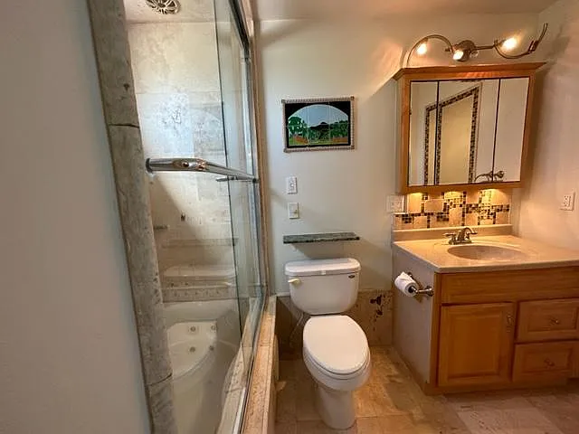 Primary bathroom.