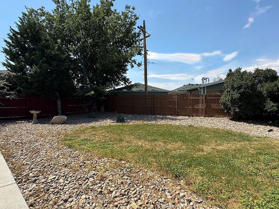 Charming backyard featuring lush greenery, mature trees, and a spacious area for relaxation in a serene setting.