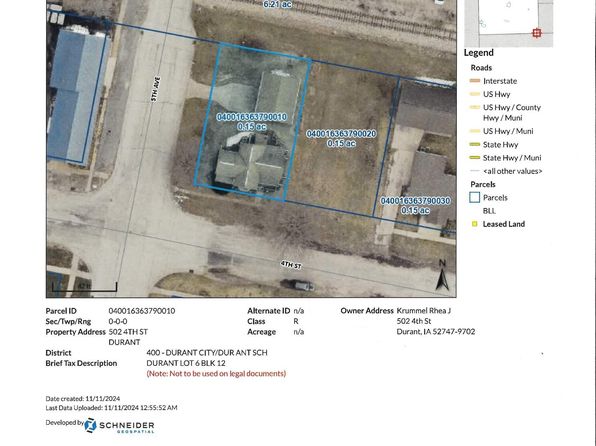 502 4th St, Durant, IA 52747