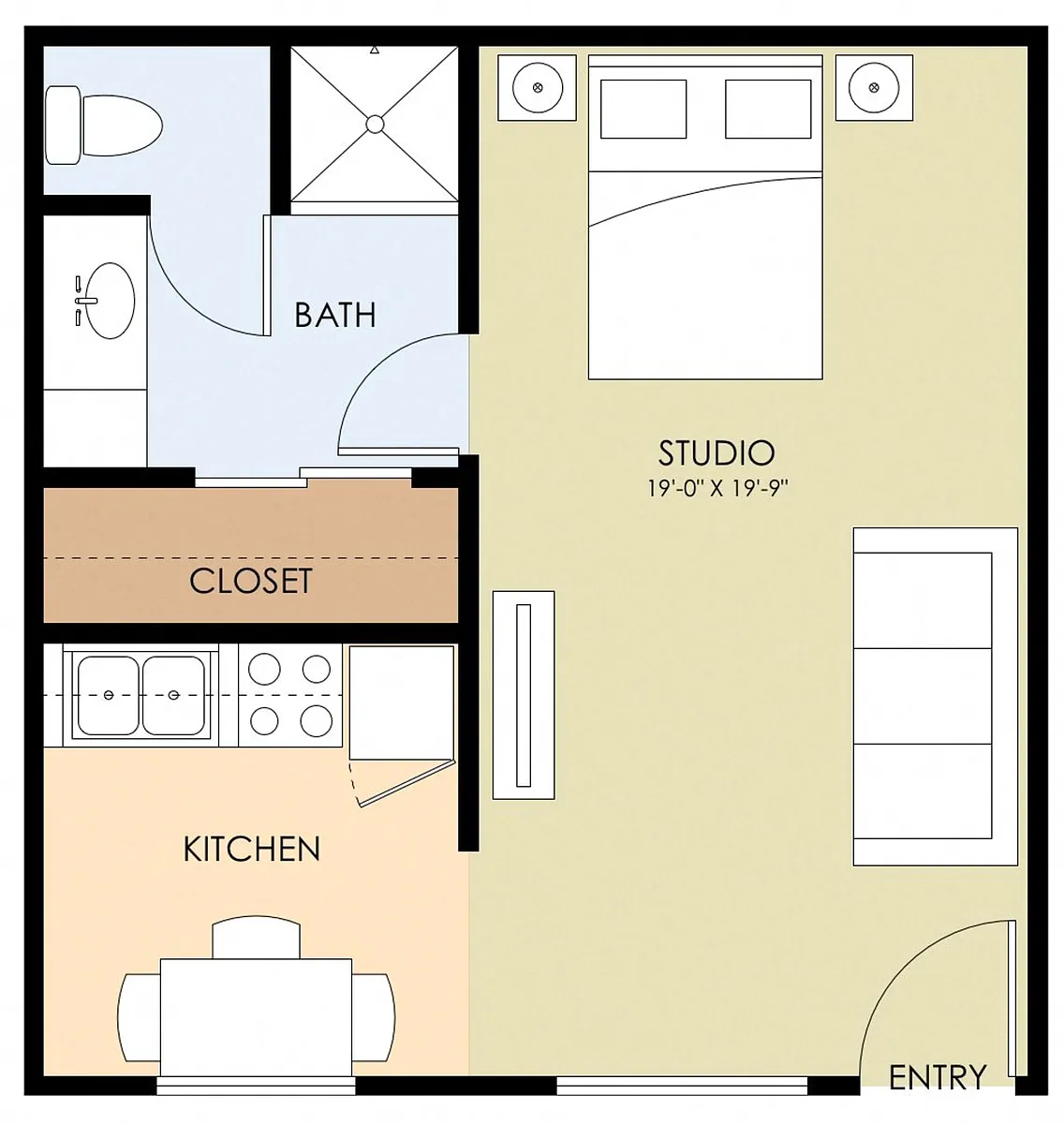 Floor plan Studio