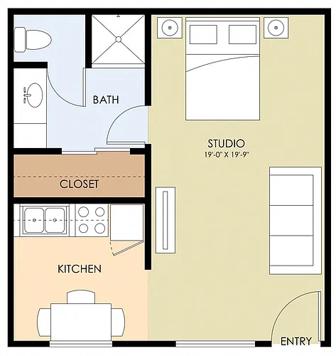 Floor plan Studio