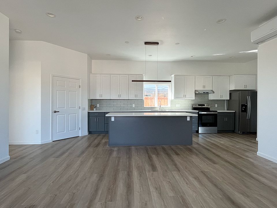 View of kitchen from living room