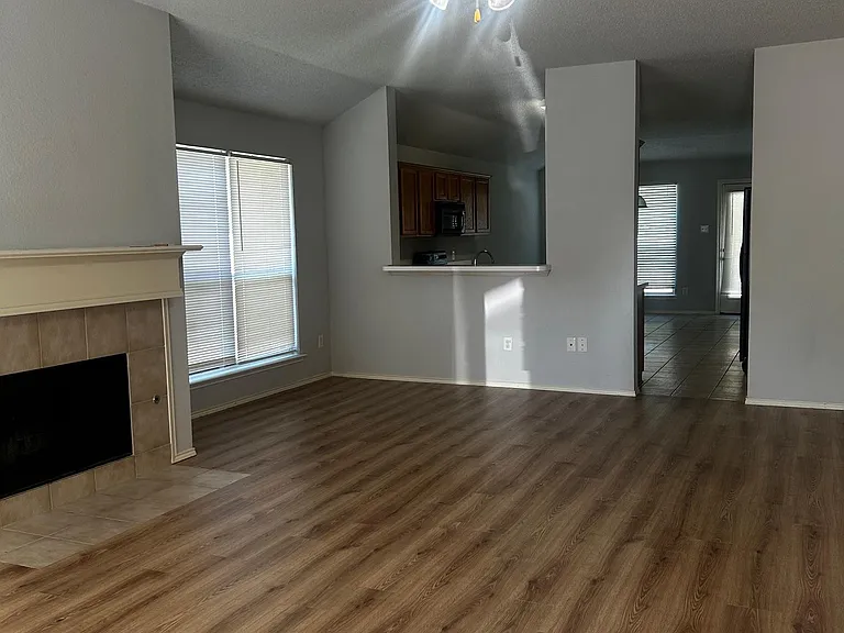 walk into this spacious living room