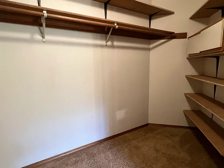Master bedroom walk in closet