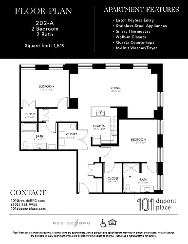 Floor plan 2D2-A