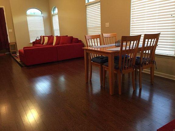 Dining area: New dining table and chairs.