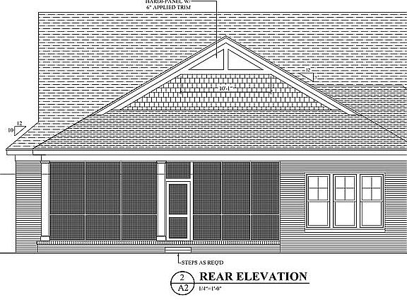 Screen Porch at rear of home