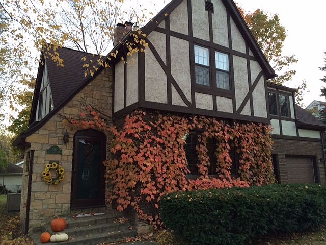 Tudor home on 1 3/4 lot.