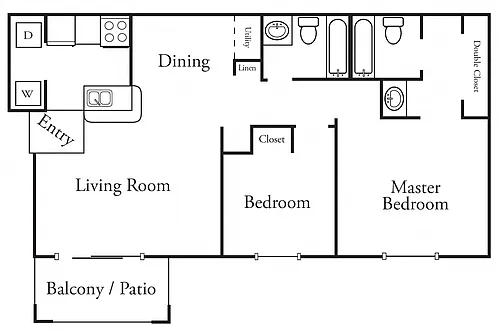 Floor plan 2 Bedroom
