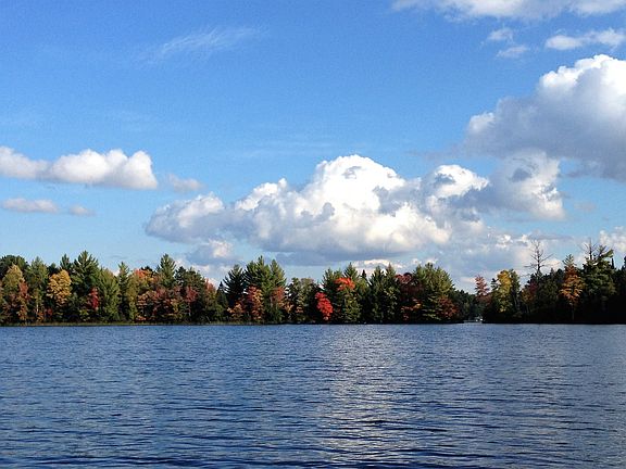 Undeveloped land across lake
