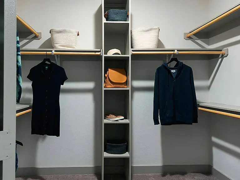 Large Closet with Multiple Hanging Bars