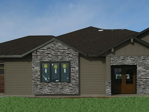 Front with paint/stone