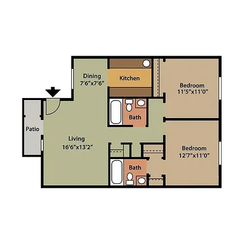 Floor plan 2x2 up