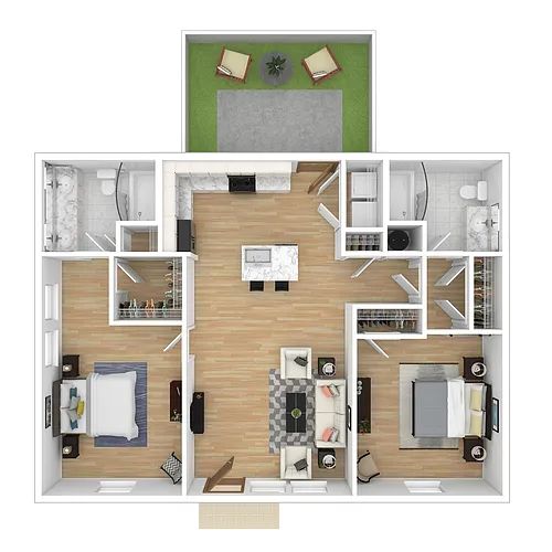 Floor plan 2BR Cottage