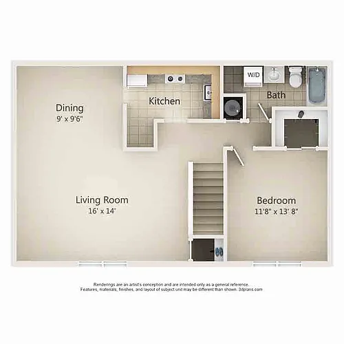 Floor plan Ascott Renovated