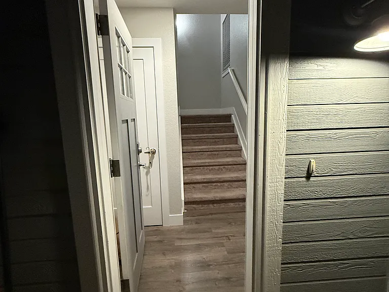 Front Door of duplex leading to upstairs to Secured Front door.