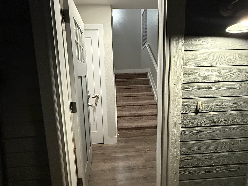Front Door of duplex leading to upstairs to Secured Front door.