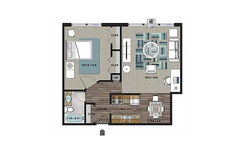 Floor plan One Bedroom