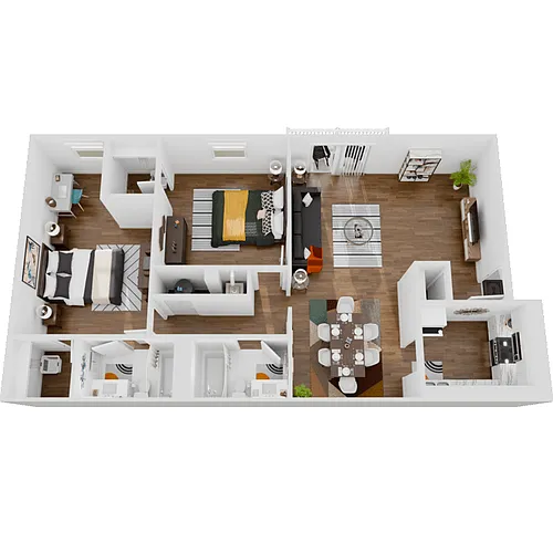 Floor plan 2 Bed 2 Bath