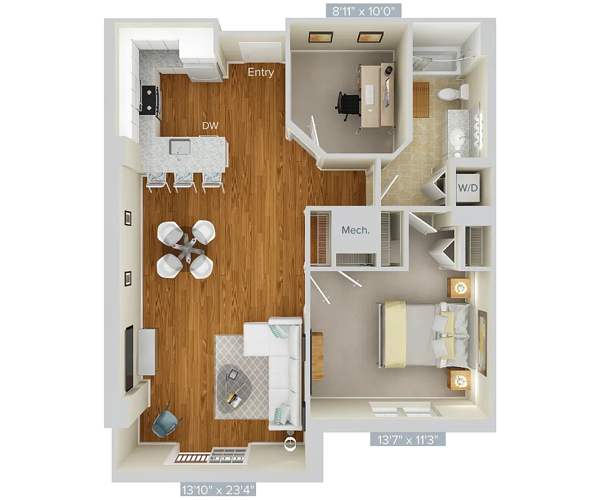 Floor plan A17D-916-tow