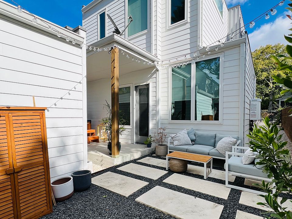 Back patio seating area