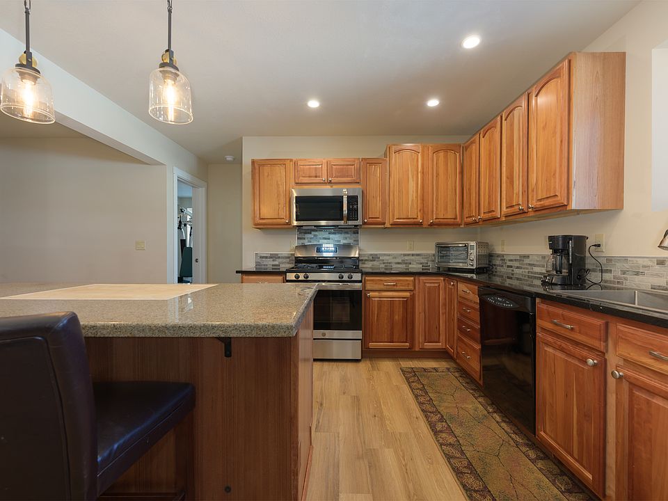 Kitchen and island