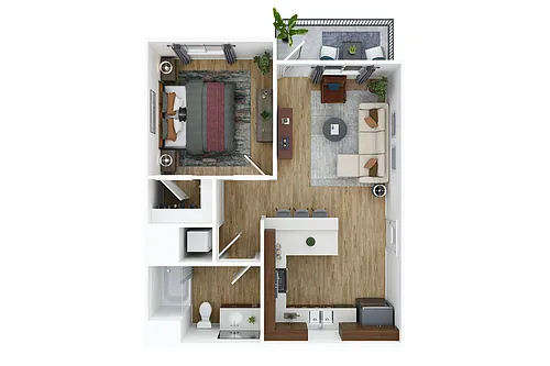 Floor plan 1X1 A