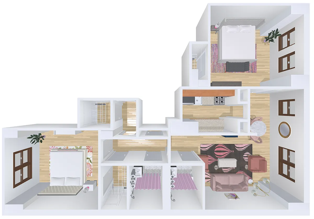 Floor plan 2bd/2b 5