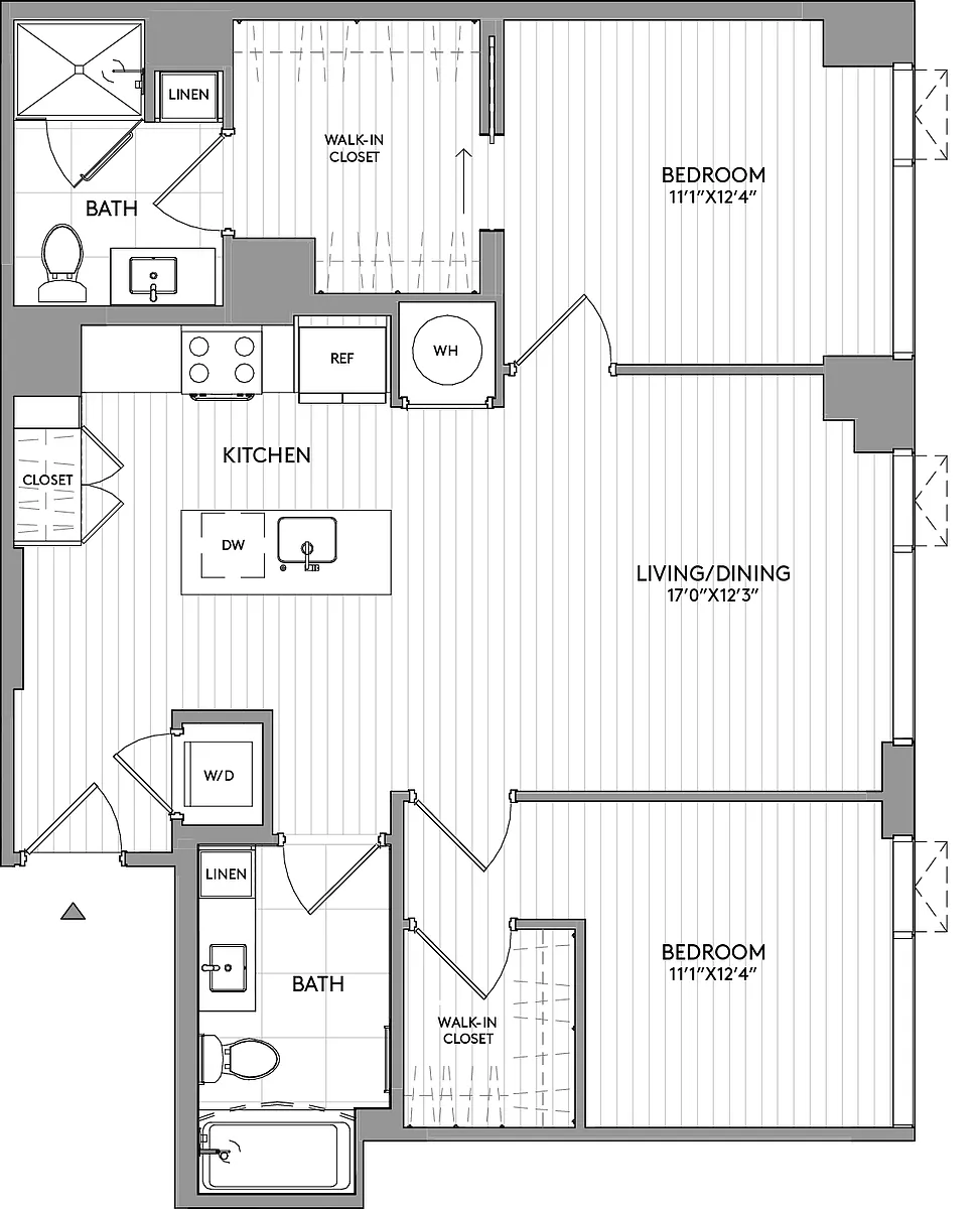 Floor plan 2-Bed-2-Bath-BC2