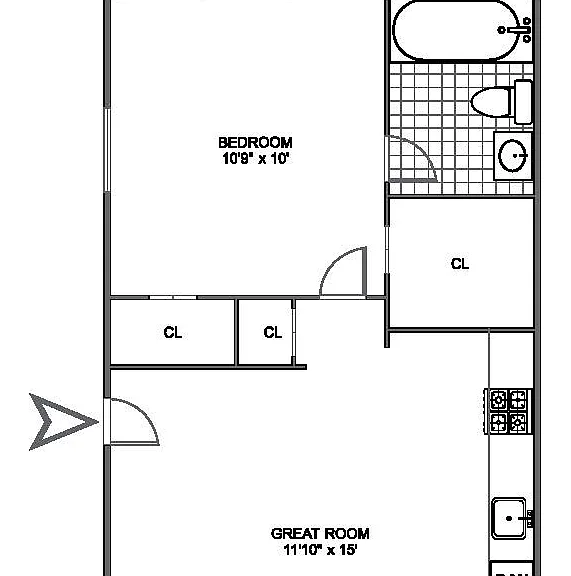 Plan C -- 384 SF
