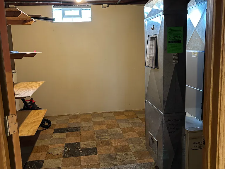 Basement storage space