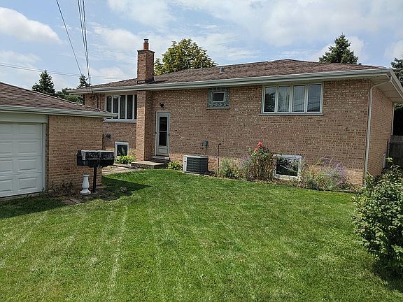 Rear of house and garage