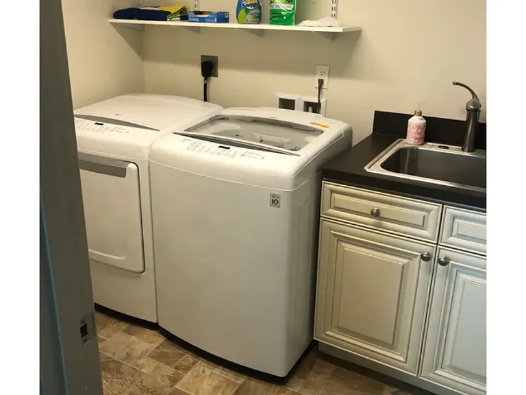 Downstairs, laundry room