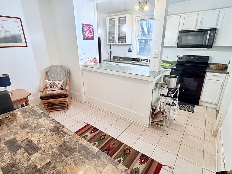 Spacious eat-in kitchen/living area