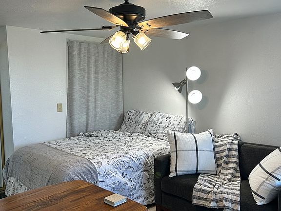 Love seat and small dining room table come with furnishings.