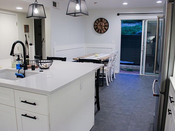 Newly remodeled kitchen with cozy dinning area
