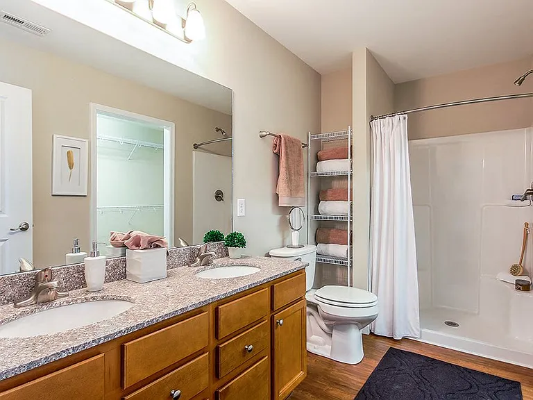 Two Large Bathrooms with Ample Storage
