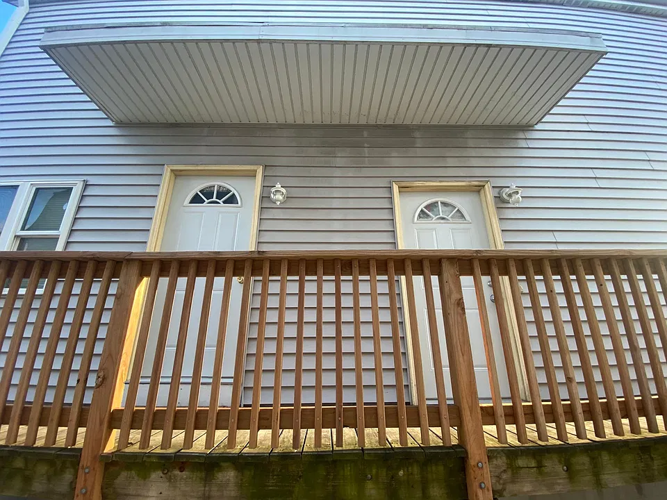 Side, main door to unit