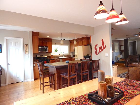 Kitchen and Island Dining Area