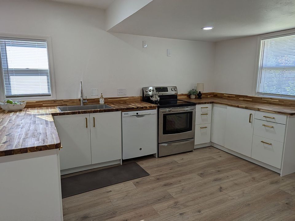 New kitchen cabinets and butcher block countertops