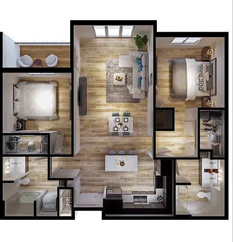 2x2 | Zarah | 1221 - 1234 SQ FT 2x2 | Zarah | 1221 - 1234 SQ FT