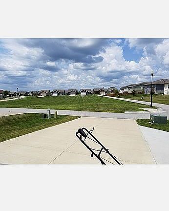 Shared space behind the homes