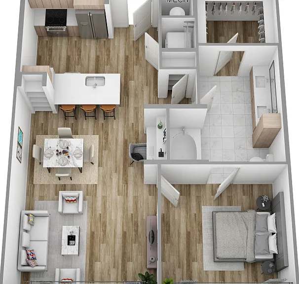 G | 1 Bed | 1 Bath floor plan Sagewell Hanover