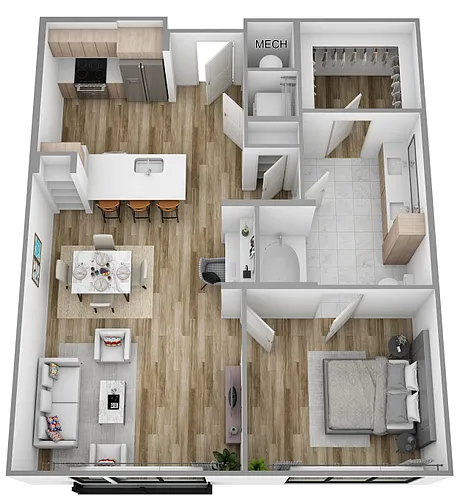 Floor plan G | 1 Bed | 1 Bath