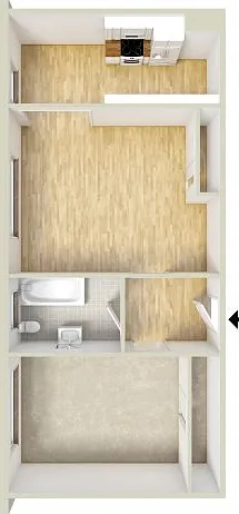 One Bedroom Floor Plan One Bedroom Floor Plan
