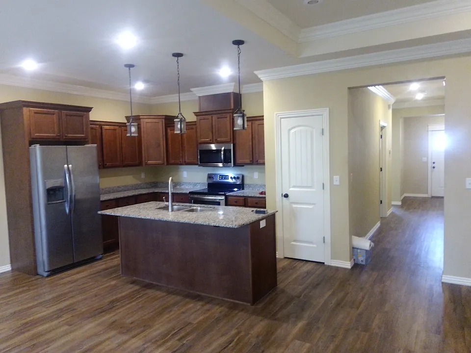 Large fridge with ice maker. New LG dishwasher. Pantry closet.