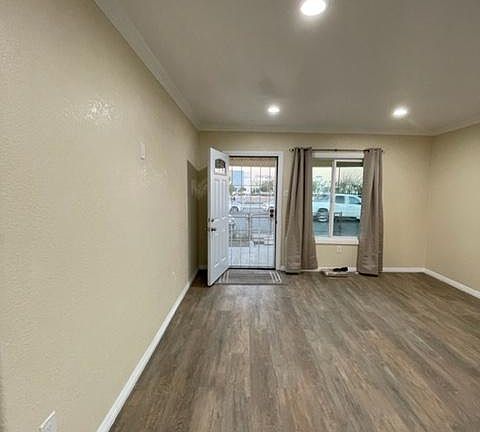 Huge living room with recess lights