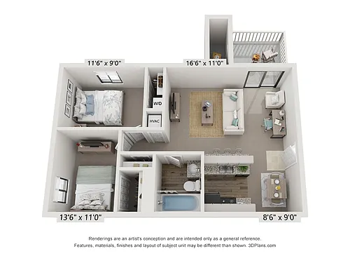 Floor plan Creekbend - Renovated