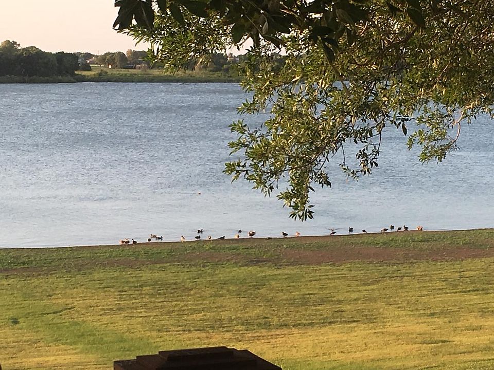 Lake just steps from back patio