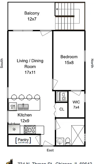 734 N Throop St #4R — Photo 12
